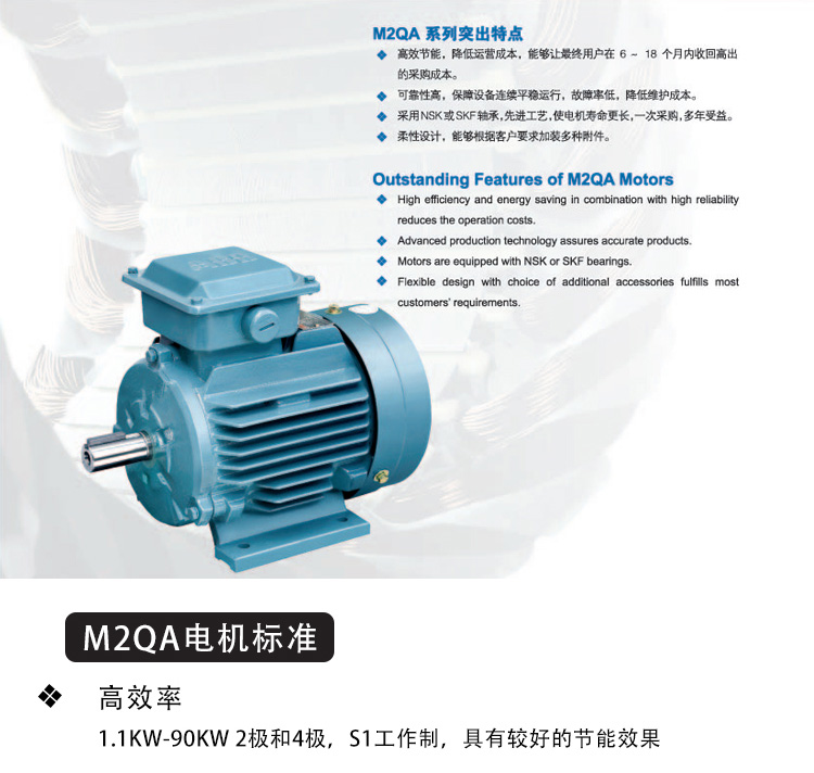 M2QA Multi-speed Three-phase Induction Motors