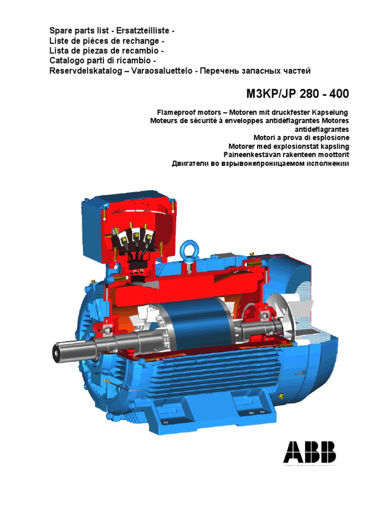 ABB Totally enclosed flameproof Ex de motor with cast
iron frame M3KP